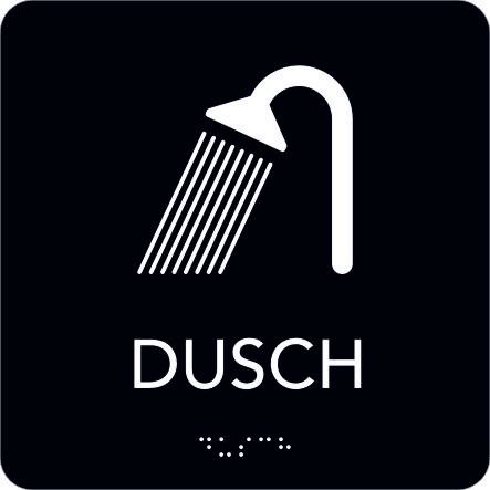 Taktil Skylt Dusch Unigraphics