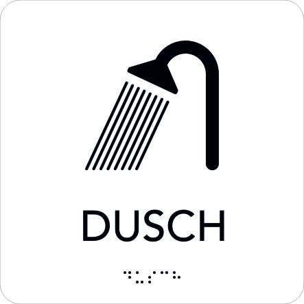 Taktil Skylt Dusch Unigraphics
