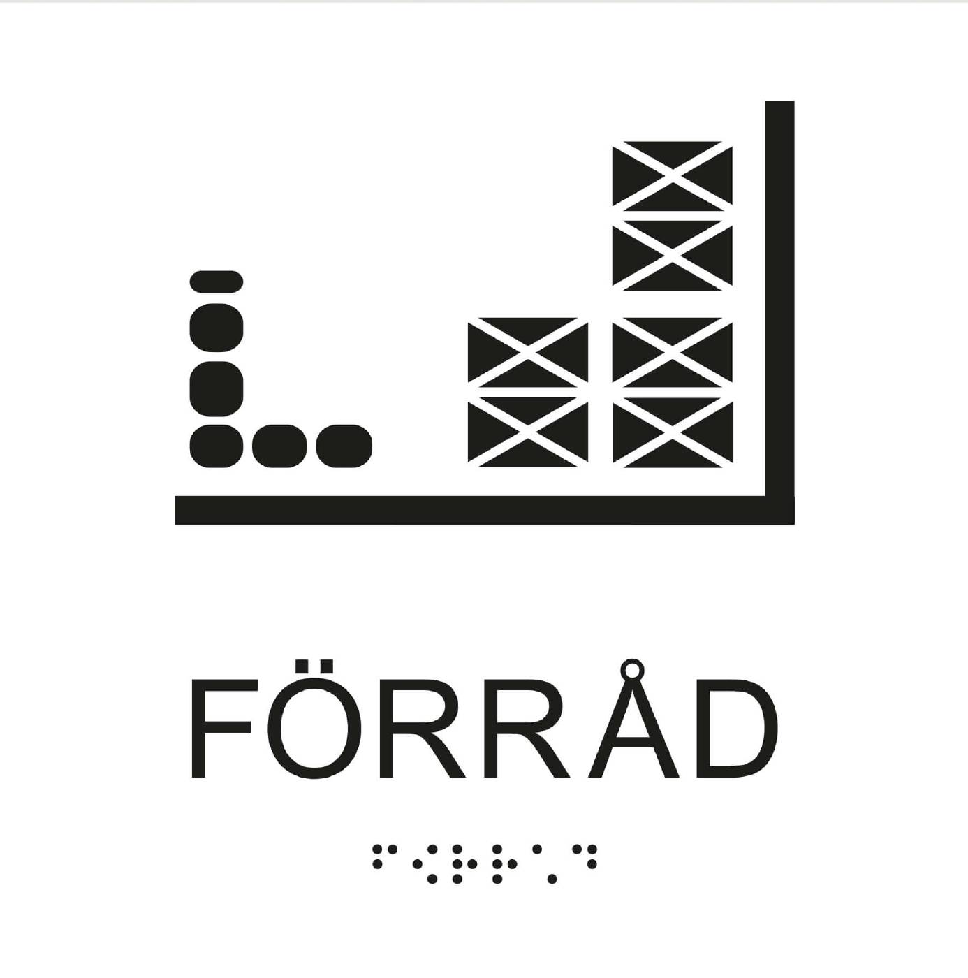 Taktil Skylt Förråd Unigraphics