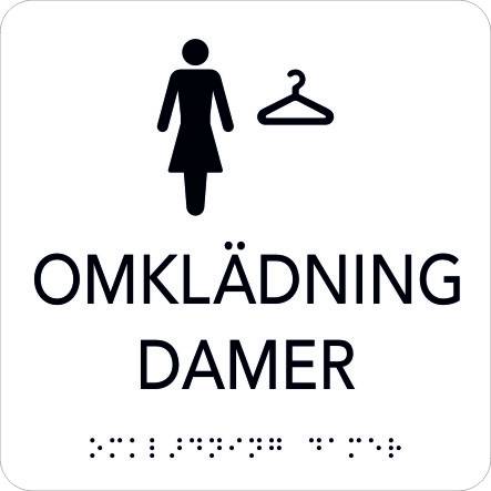 Taktil Skylt Omklädning Damer Unigraphics