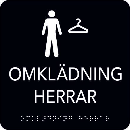 Taktil Skylt Omklädning Herrar Unigraphics