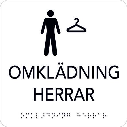 Taktil Skylt Omklädning Herrar Unigraphics