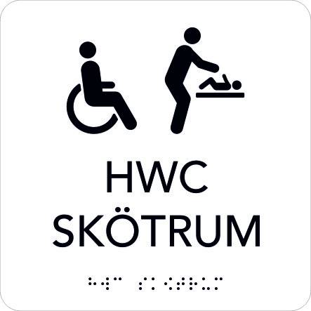 Taktil Skylt HWC Skötrum Unigraphics
