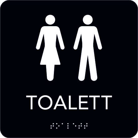 Taktil Skylt Toalett Unigraphics