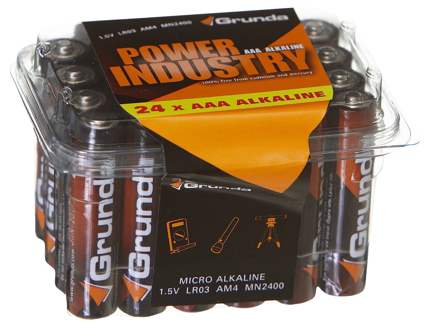 Alkaliska batterier Power Industry Grunda – bild 3