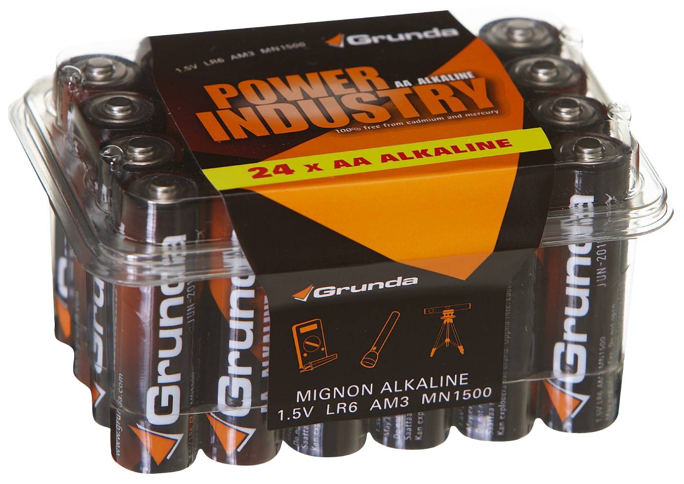 Alkaliska batterier Power Industry Grunda – bild 4