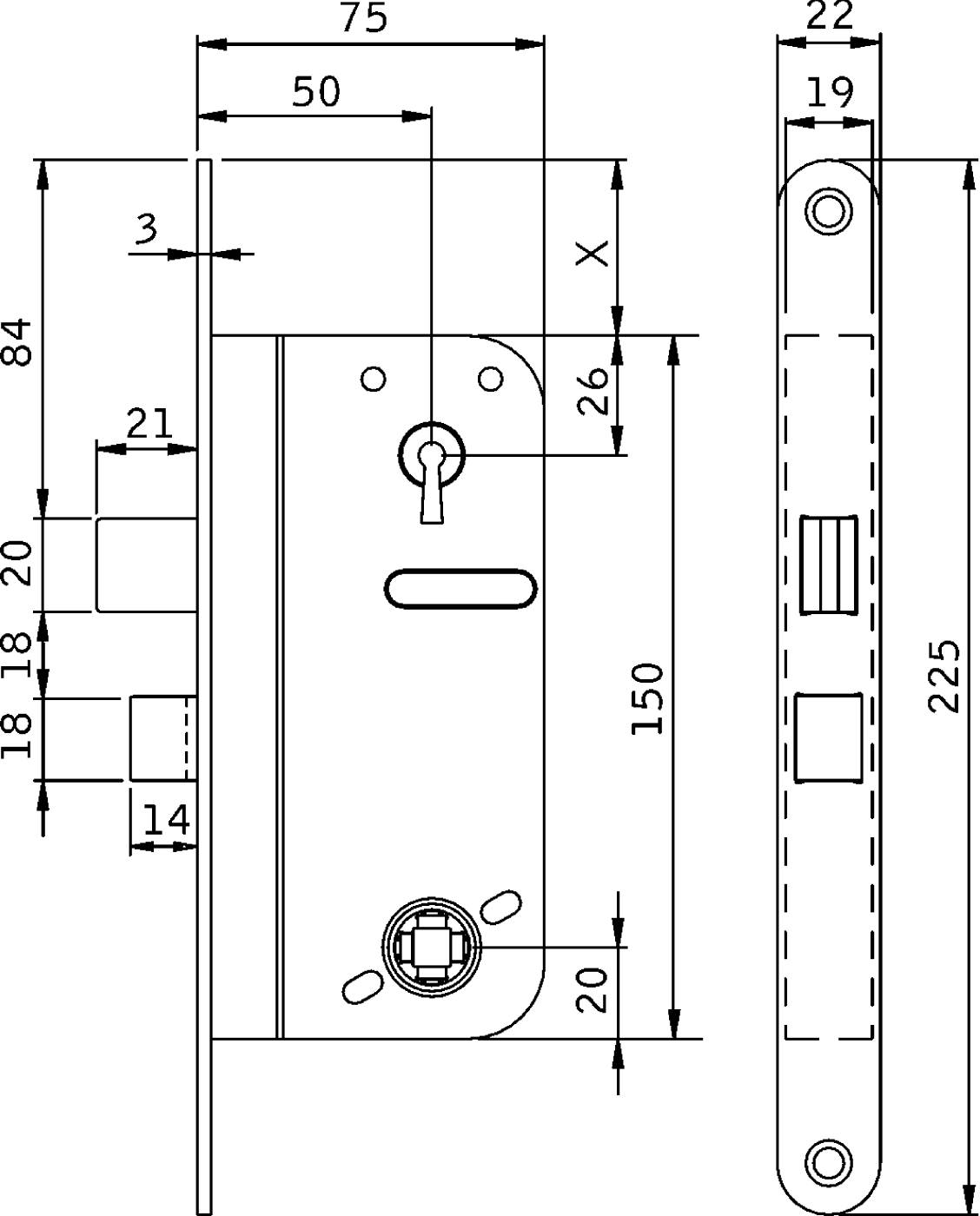 Låshus, tillhållare FAS 90002, 90001 – bild 2