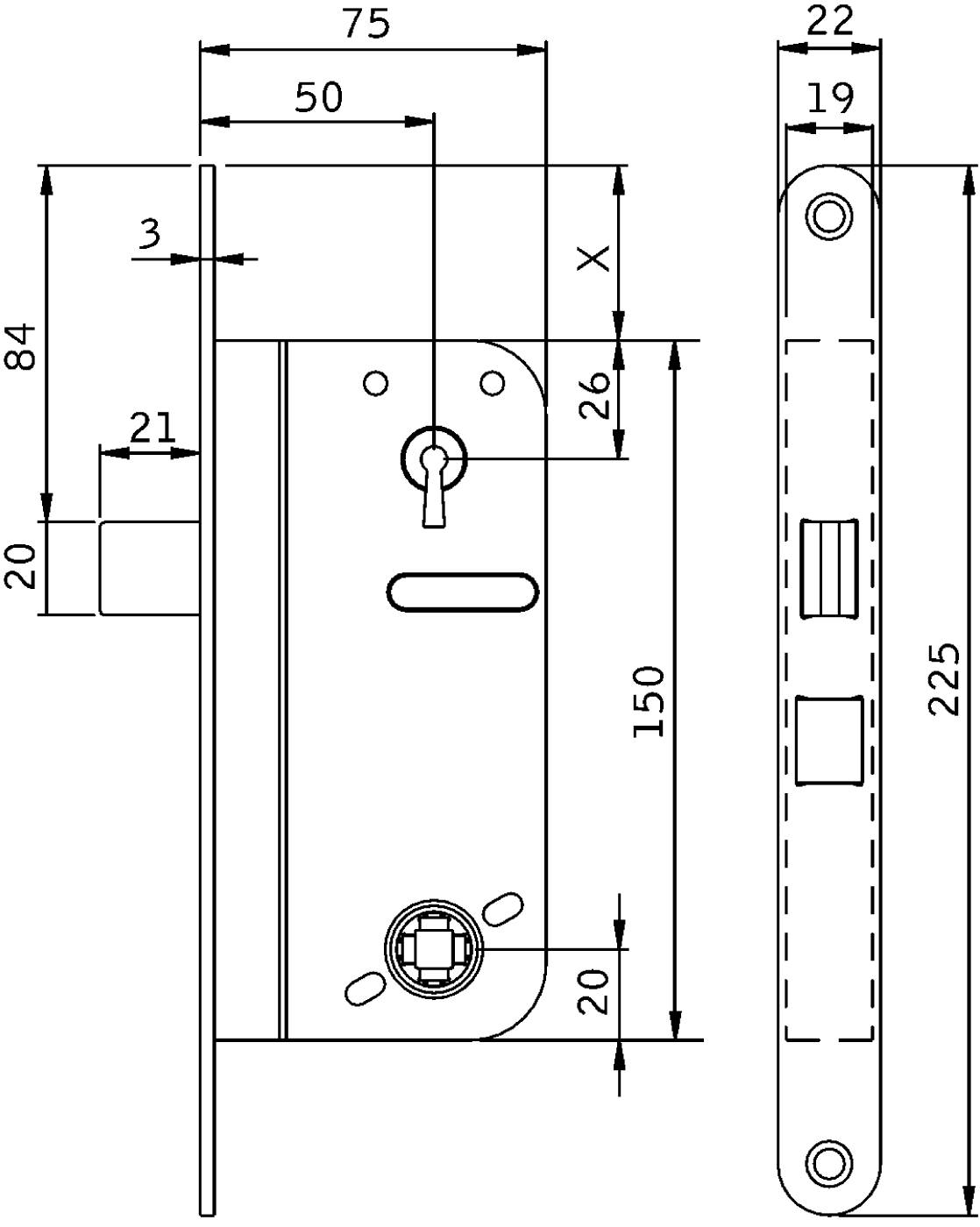 Låshus, tillhållare FAS 90002, 90001 – bild 4
