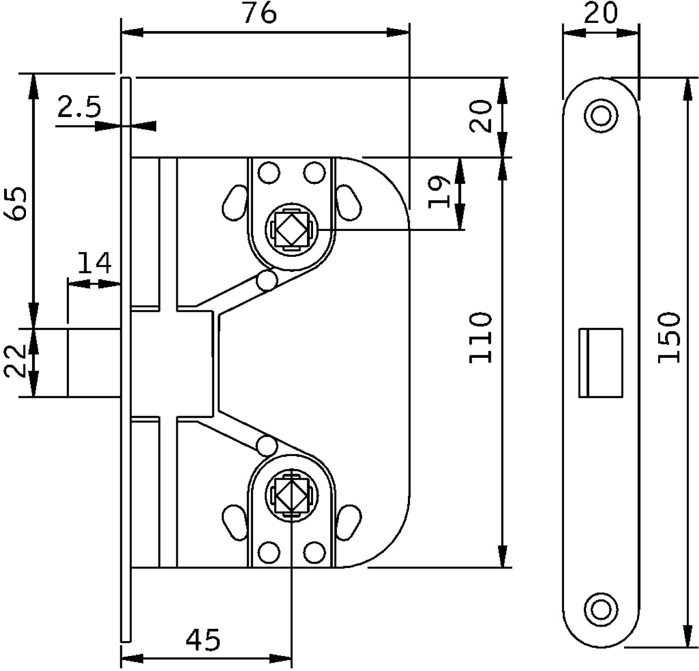 Innerdörrlås Abloy 414 – bild 2