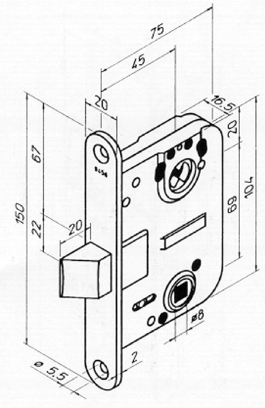 Innerdörrlås Abloy 9456 – bild 2