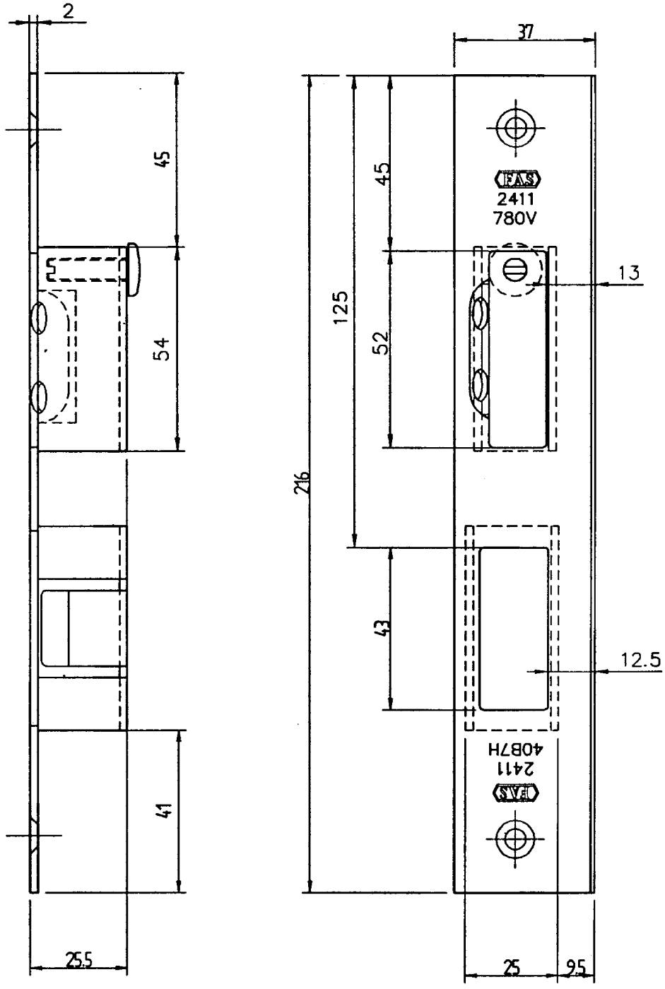 Standardslutbleck FAS 2411, 2421 – bild 2