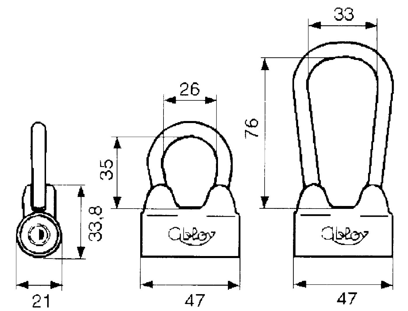 Hänglås Abloy PL3020 Klass 1 – bild 3