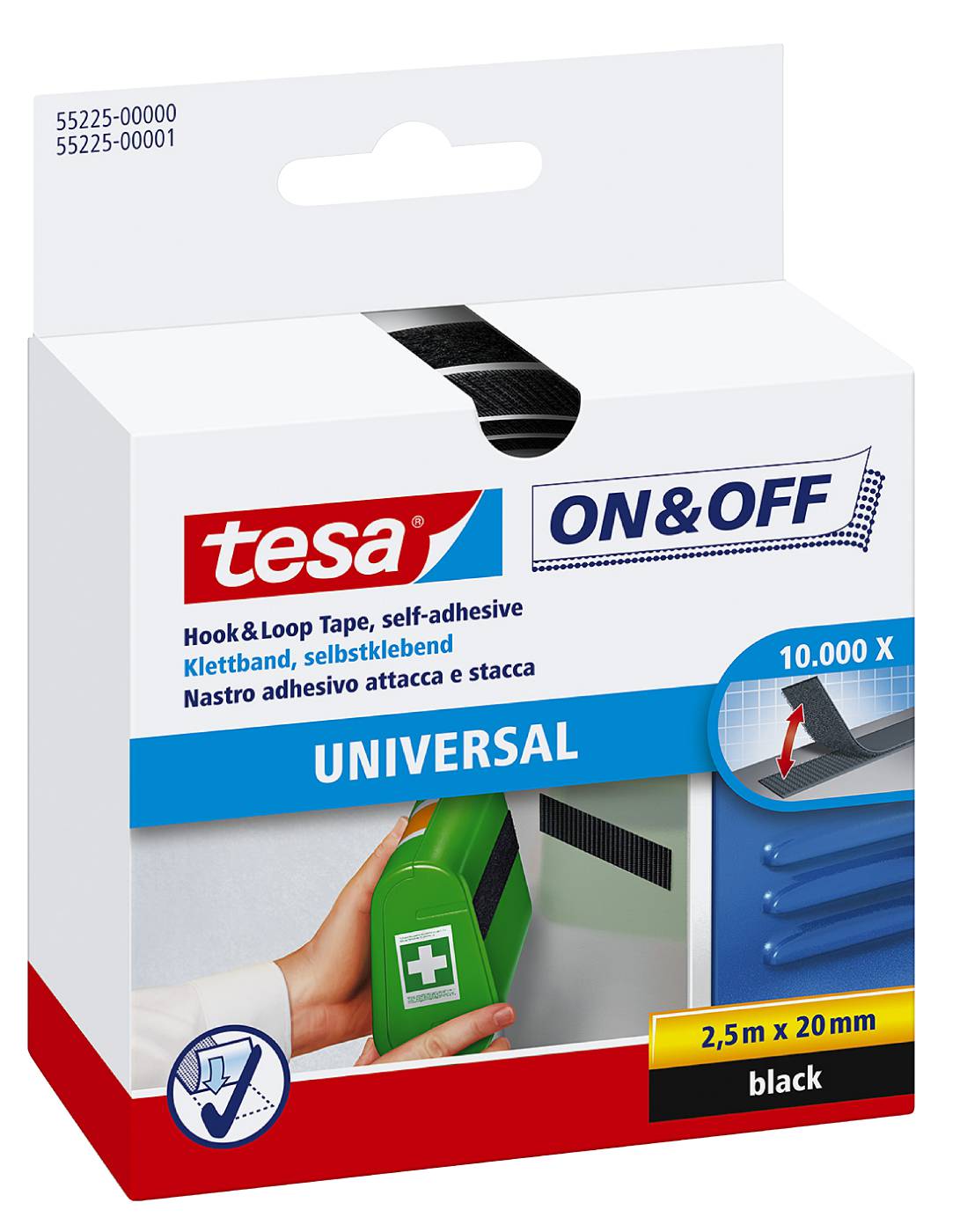 Kardborrband tesa 55224, 55225