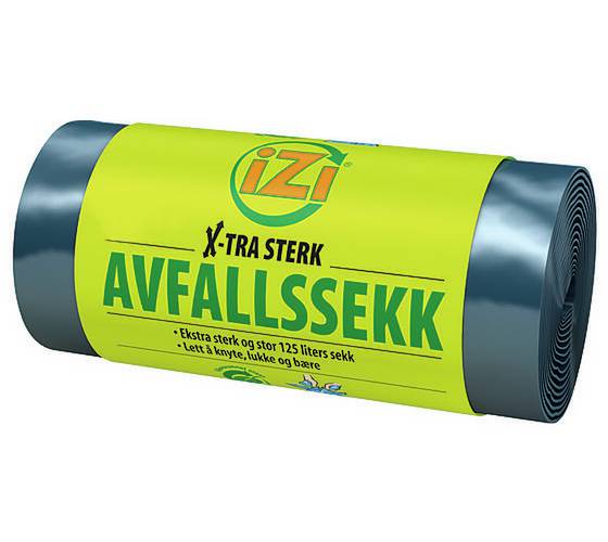 Sopsäck plast IZI med knythandtag 125 liter – bild 2