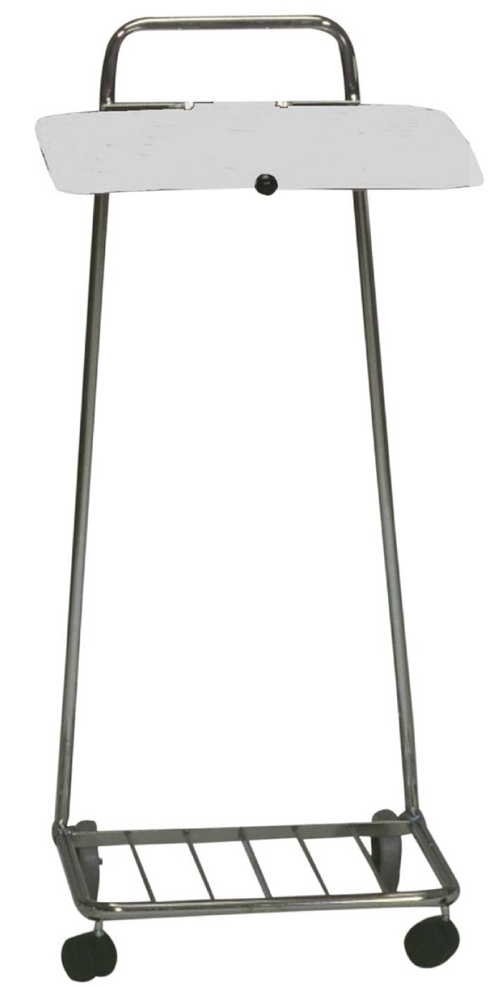Säckhållare krom med lock