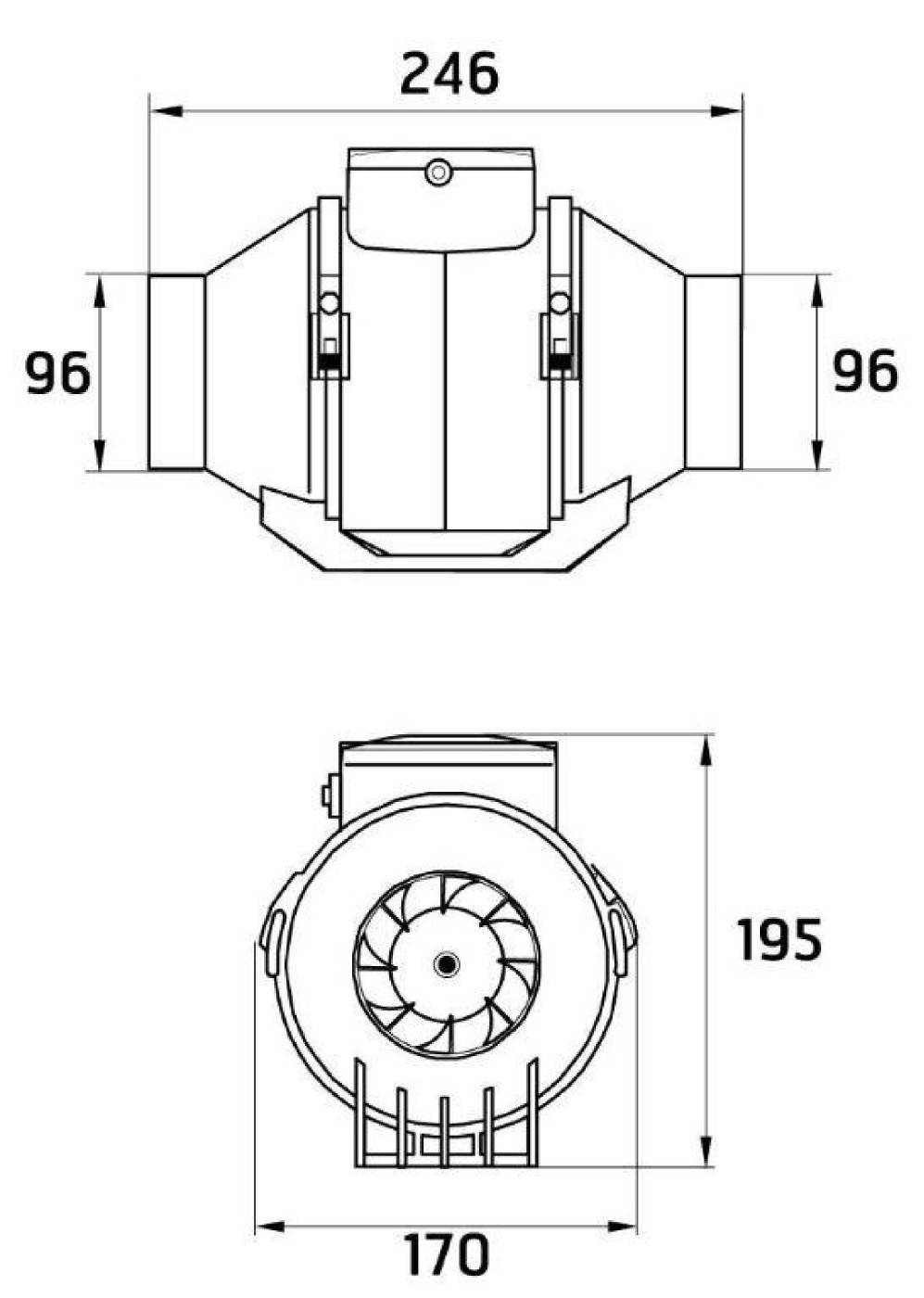 Kanalfläkt 100 DF Flexit – bild 2