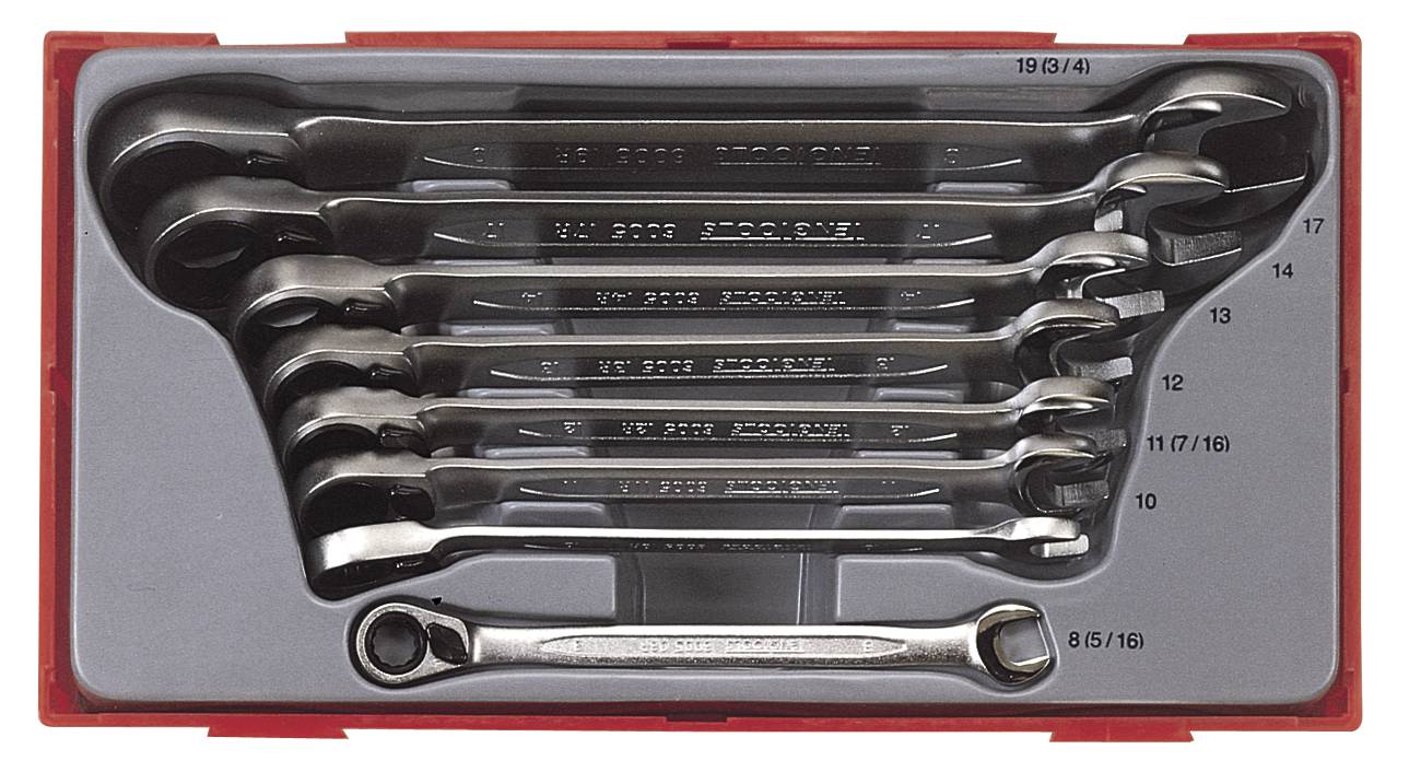 8 delars U-ringspärrnyckelsats Teng Tools TT6508R / TT6508RAF