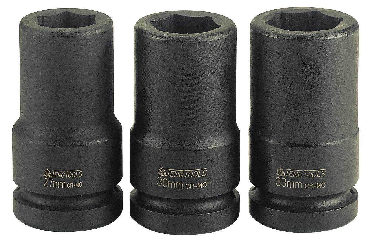Krafthylsa. Med 1" fyrkantsfäste. Teng Tools 910627R / 910633R