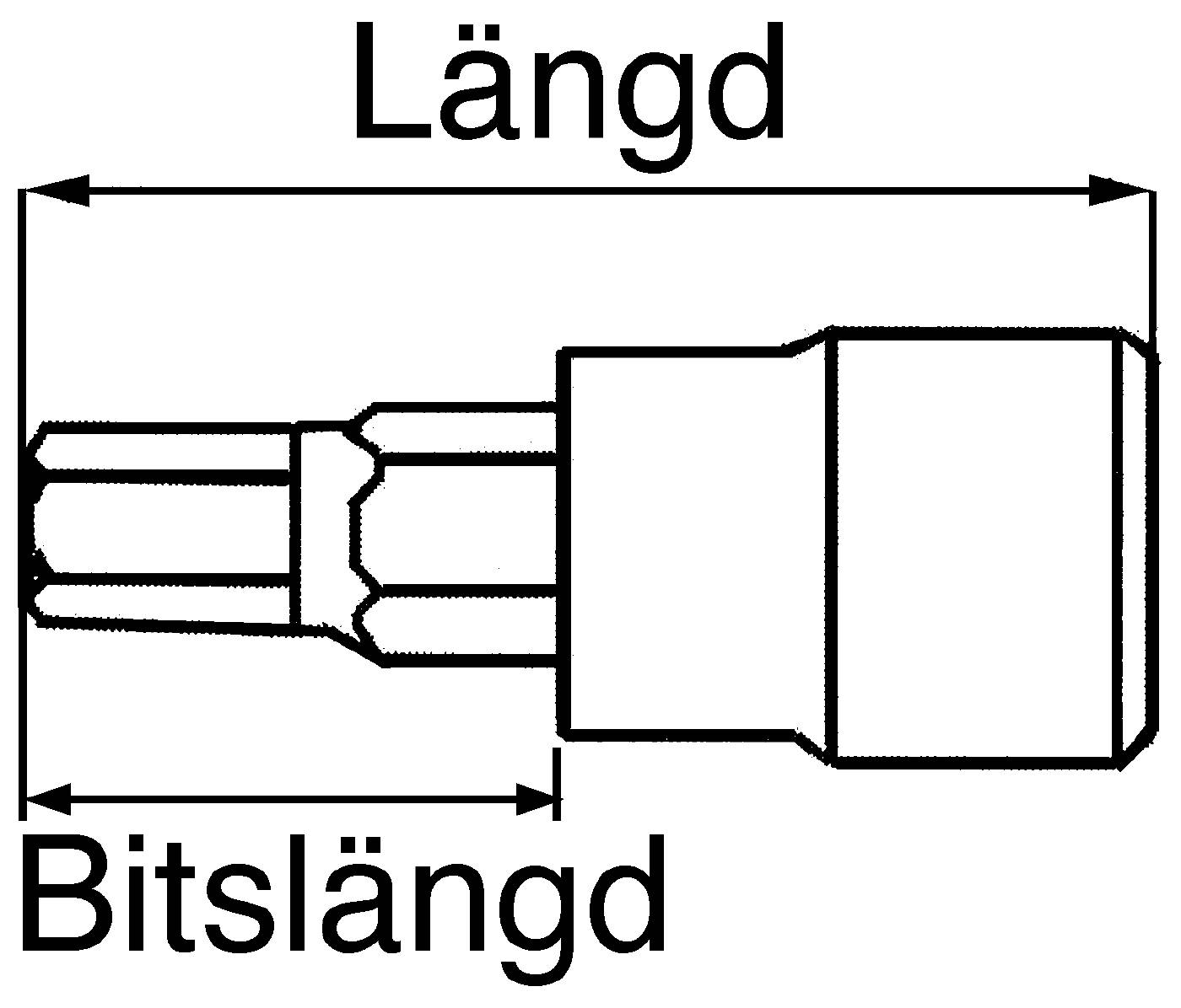 Insexhylsa. Med 3/8" fyrkantsfäste. Teng Tools M381103-C / M381112-C – bild 2
