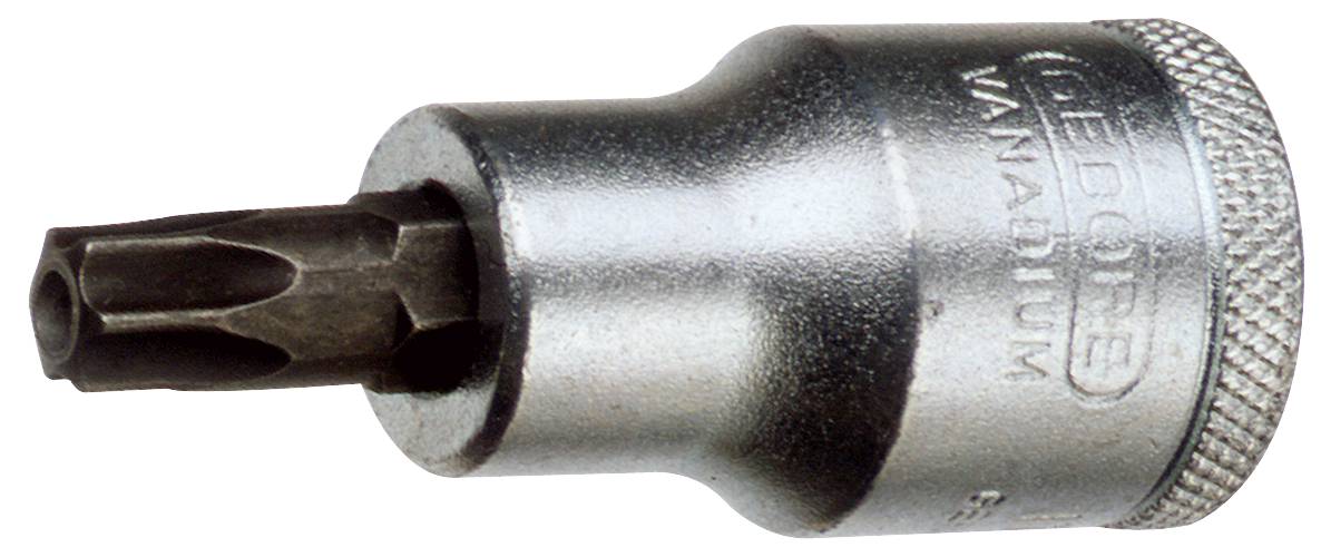 Torx-hylsa. Med 1/2" fyrkantsfäste. Gedore INX 19 B