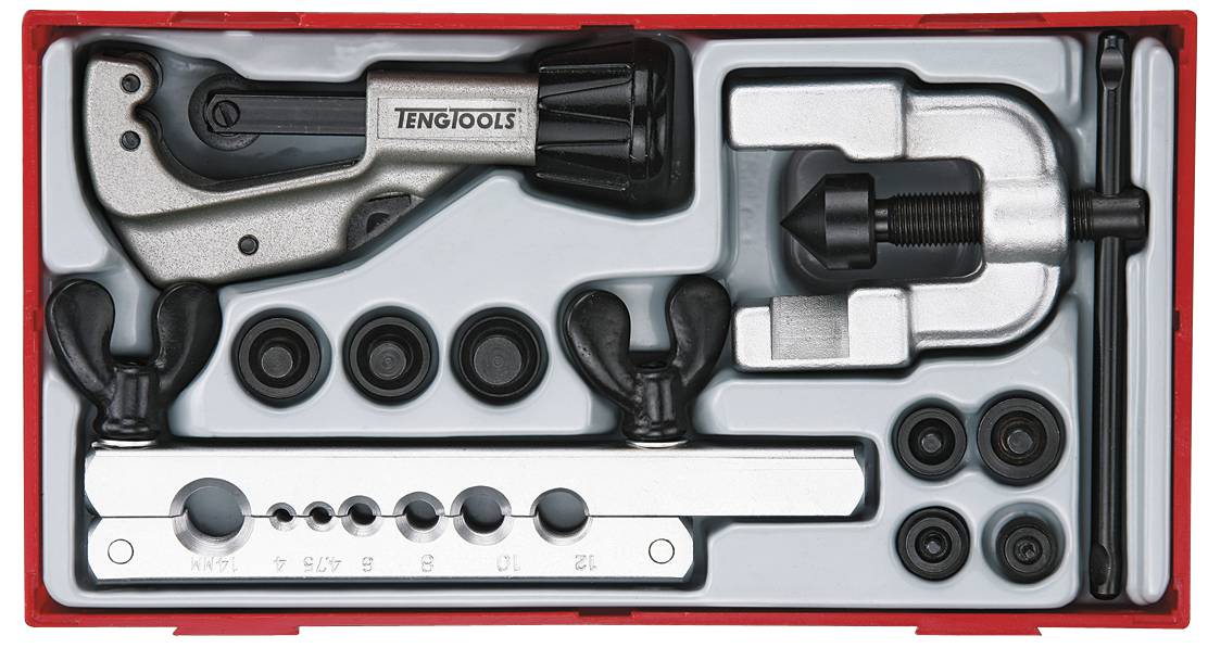 10 delars Rör/Flänsverktygssats Teng Tools TTTF10