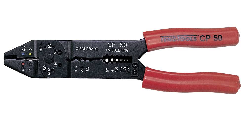 Kabelskotång för isolerade kabelskor. Teng Tools CP50 / CP51