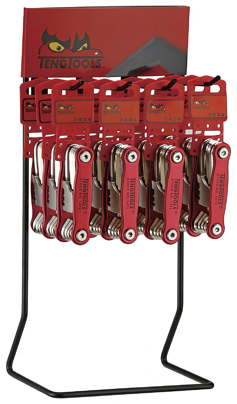 Cykelsatser i display Teng Tools DIS-1473