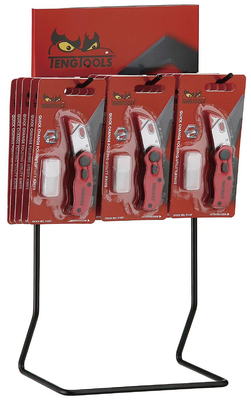 Mini-fällknivar (universalknivar) i display Teng Tools DIS-PUKF