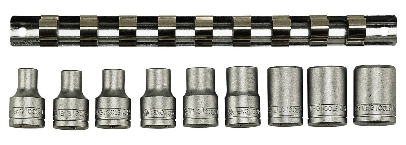 TX-hylsor i sats. Med 1/2" fyrkantsfäste. Teng Tools M1210