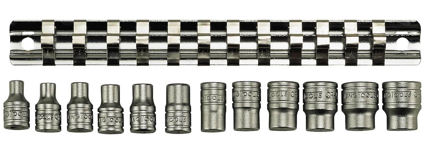 Hylssats. Med 1/4" fyrkantsfäste. Teng Tools M1412