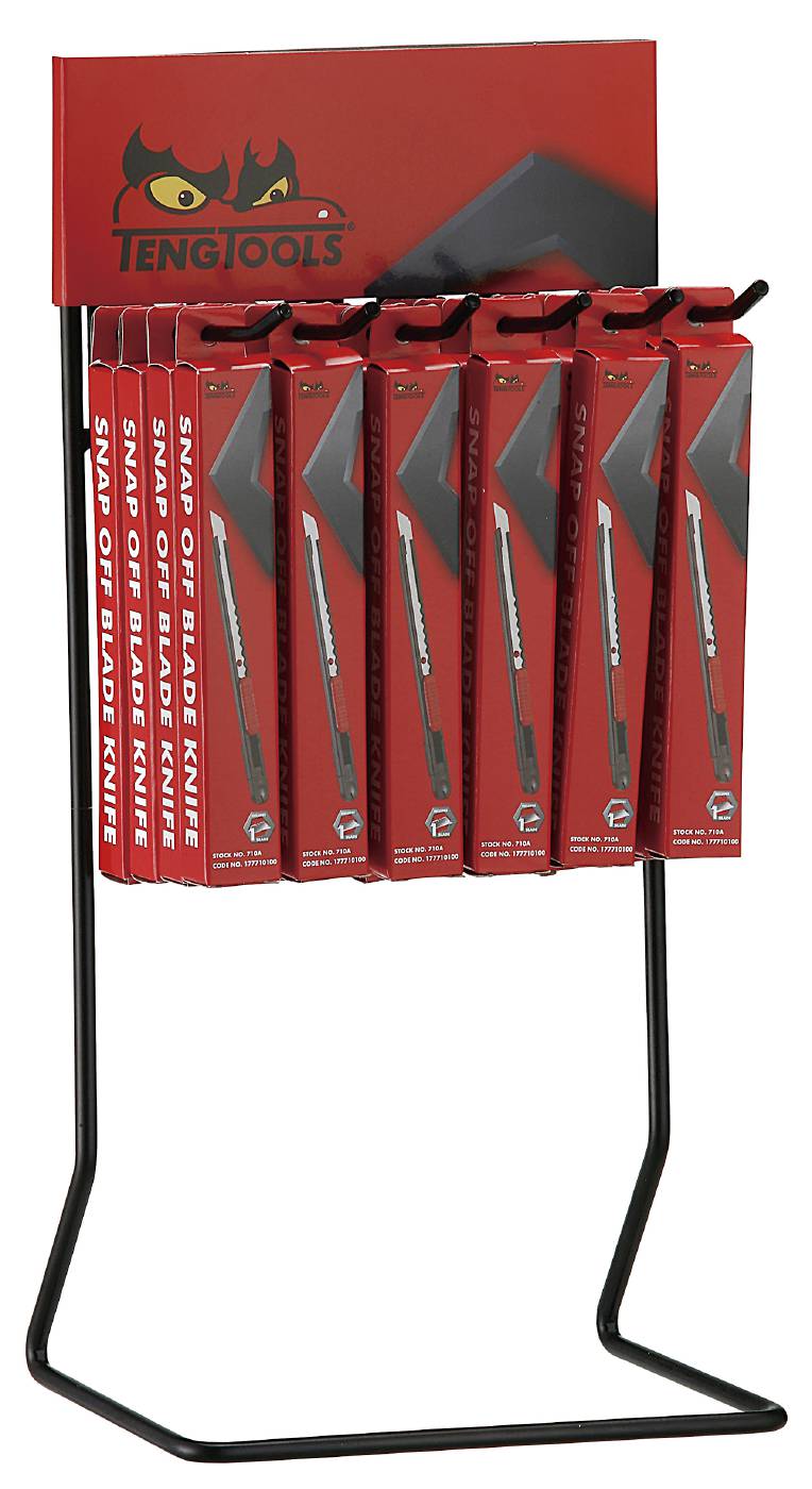Brytbladsknivar i display Teng Tools DIS-710A