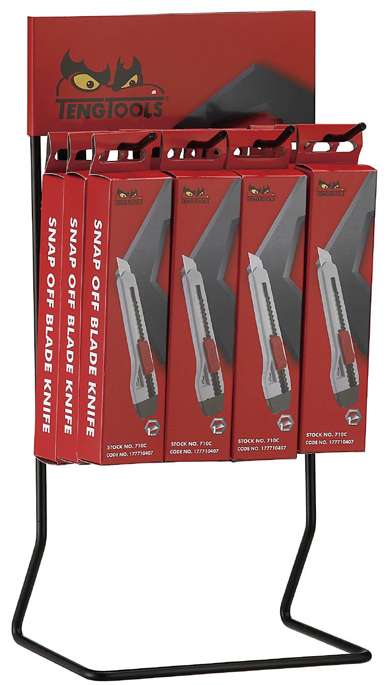 Brytbladsknivar i display Teng Tools DIS-710C