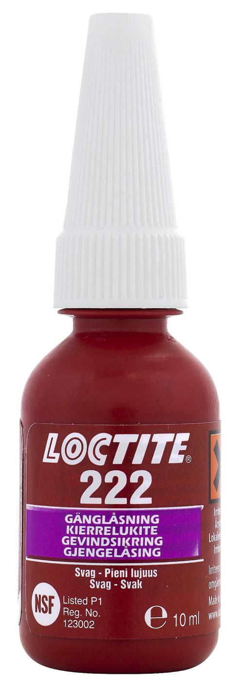 Gänglåsning svag Loctite 222