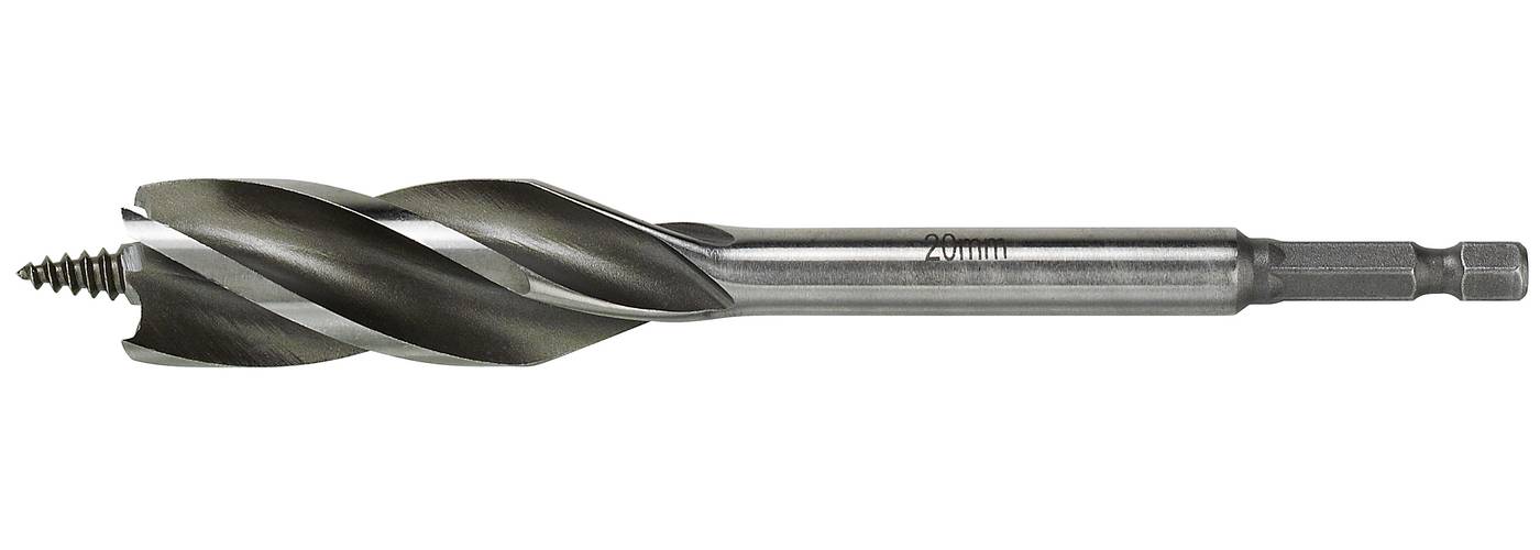 Träspiralborr med fyra sidoskär - 1/4'' eller 3/8''-sexkantsfäste Luna – bild 1