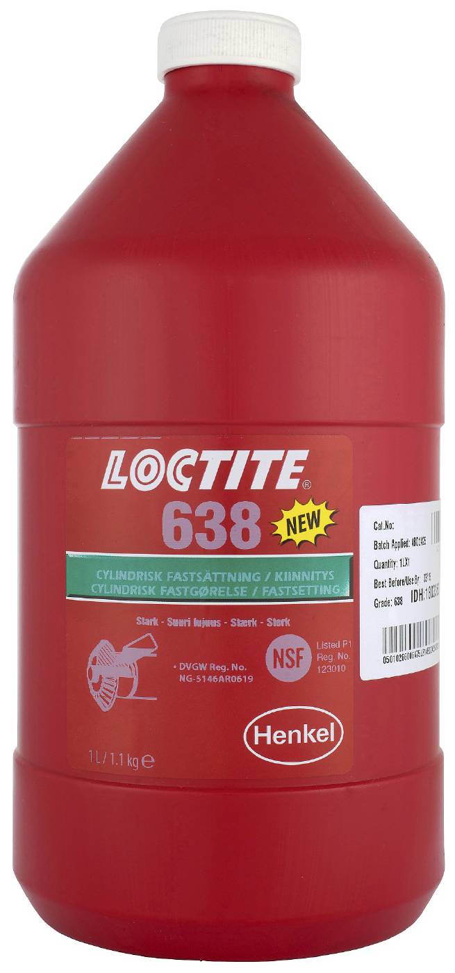 Cylindrisk fastsättning , höghållfast Loctite 638 – bild 1