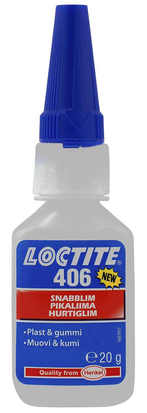 Snabblim Plast Gummi Loctite 406 – bild 1