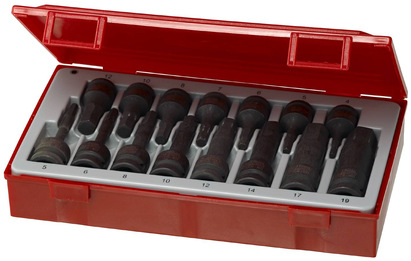15 delars Krafthylsbitssats (insex) för inv. sexkanthål Teng Tools TT9015HX
