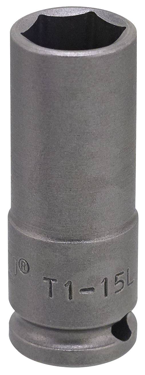 Tunnväggig krafthylsa. Med 3/8'' fyrkantsfäste. Momento T1 L