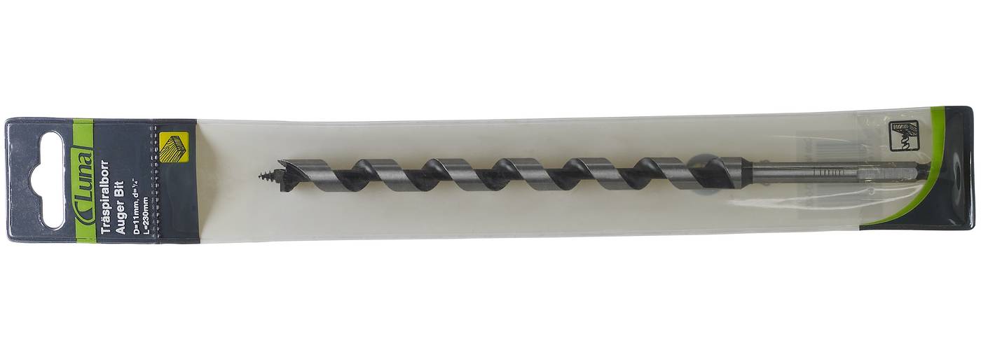 Träspiralborr med 1/4'' och 3/8'' snabbchucksfäste Luna