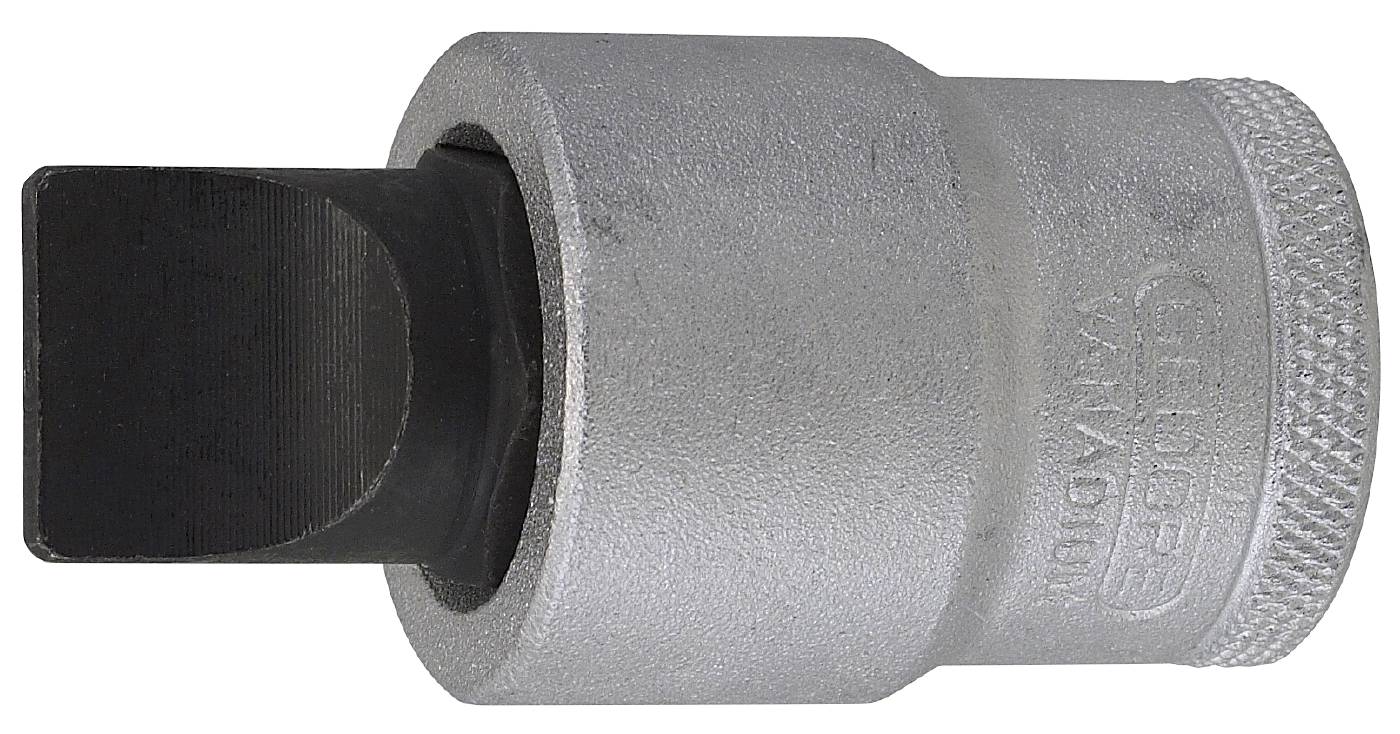 Skruvmejselhylsa för raka spår. Med 1/2" fyrkantsfäste. Gedore IS 19