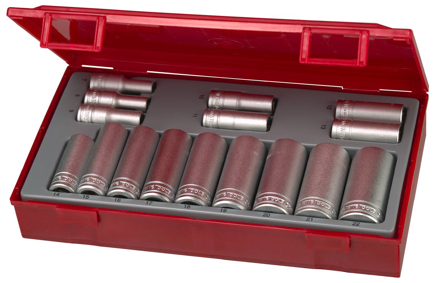 16 delars Hylssats med 3/8'' fyrkantsfäste Teng Tools TT3816