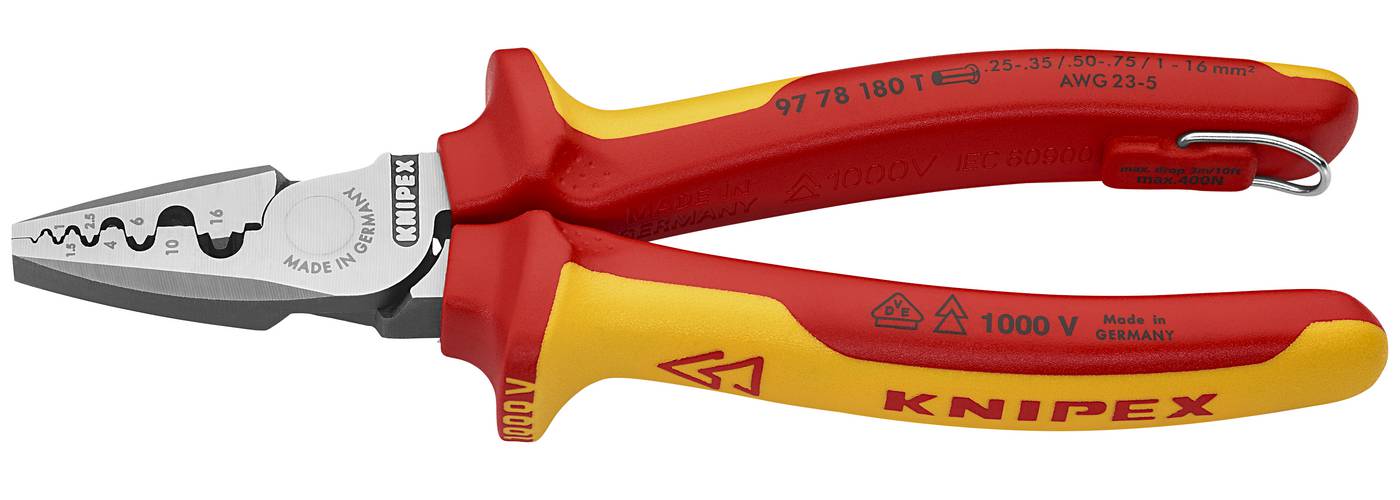 Ändhylstång 1000-volt. Knipex 9778