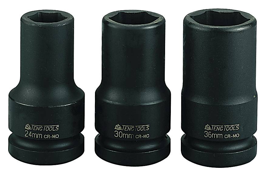 Krafthylsa. Med 1" fyrkantsfäste. Teng Tools 910624 / 910636