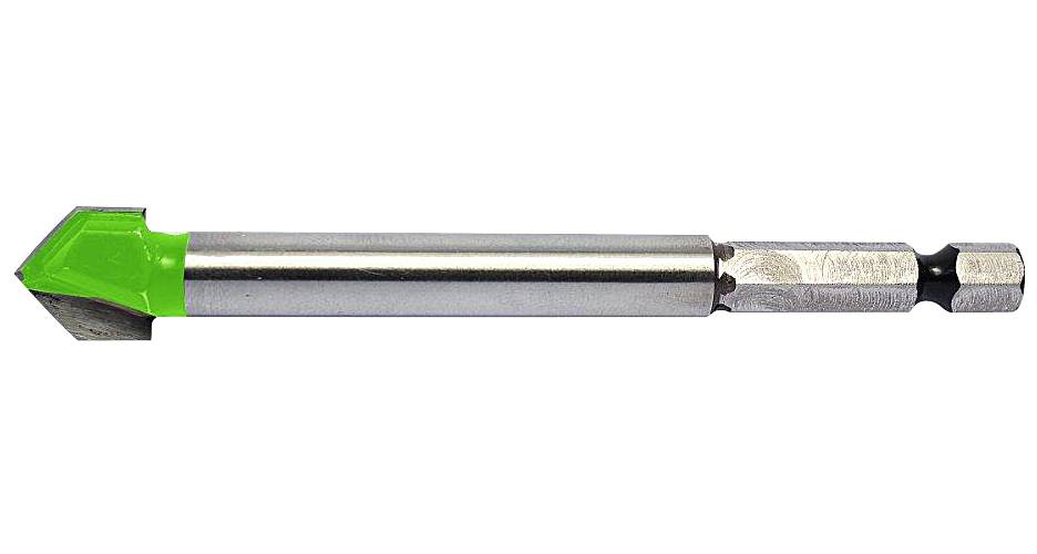 Kakelborr med hårdmetallspets och 1/4" sexkantsfäste Luna