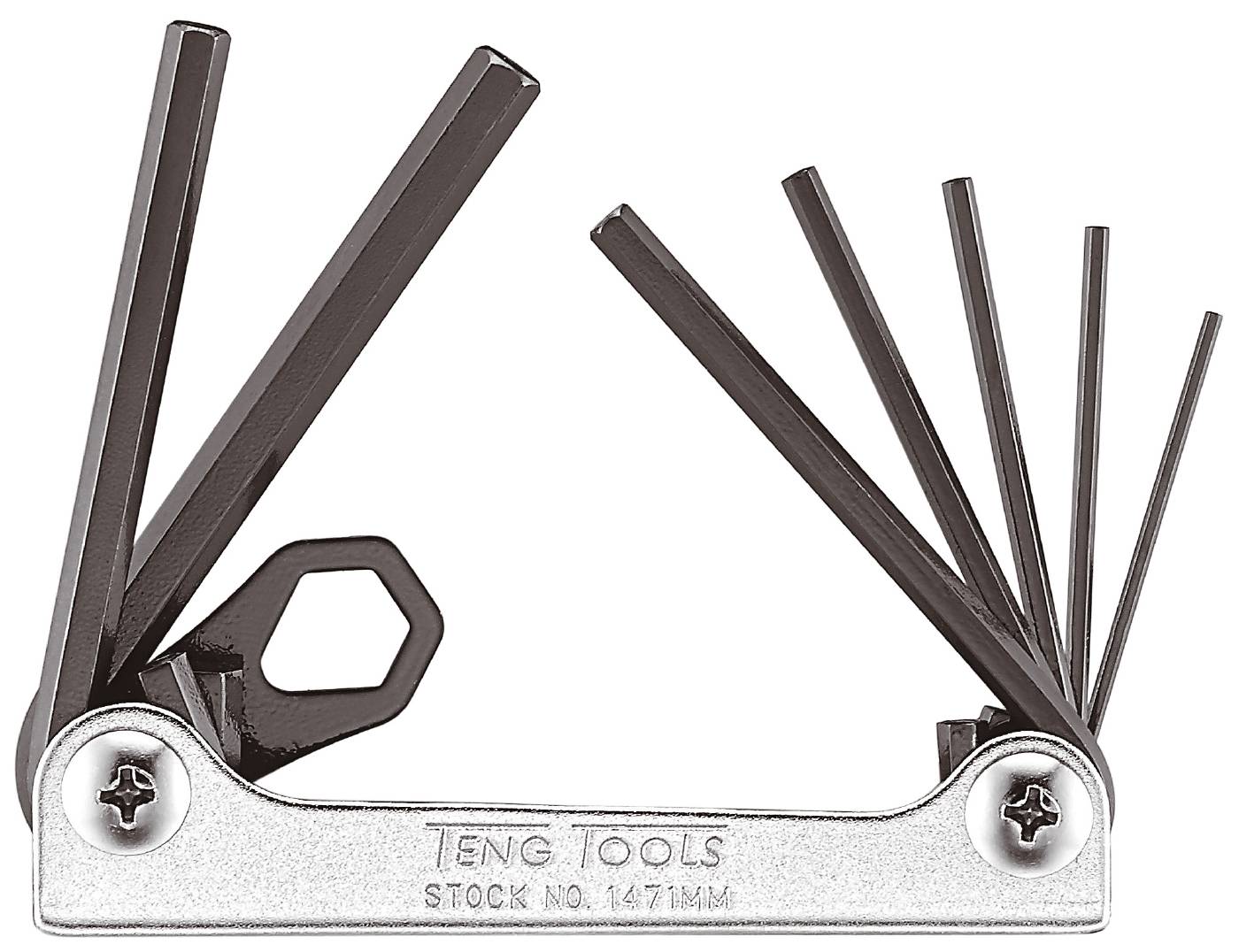 Sexkantnycklar i sats Teng Tools 1471MM - 1471MMA