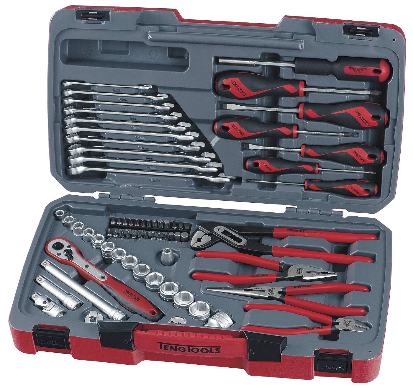 Hylsnyckelsats. Med 3/8'' fyrkantsfäste. Teng Tools T3867