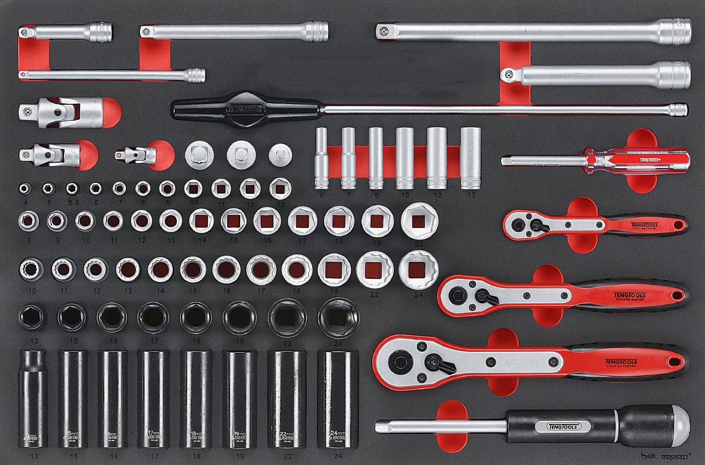 76 delars Hylsnyckelsats Teng Tools TTESK77