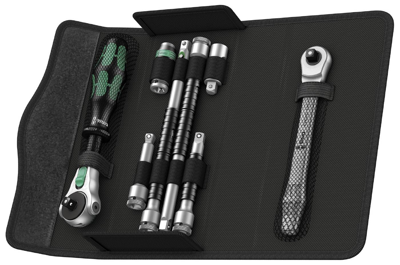 Spärrhandtagssats med 1/4'' fäste. Wera KK Zyklop MS1