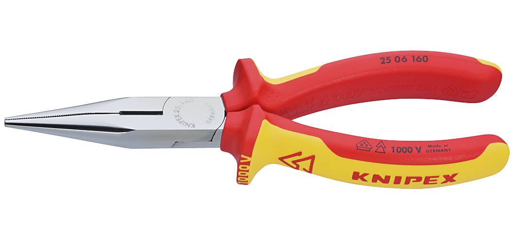 Flacktång med sidavbitare 1000-volt. Knipex 2506