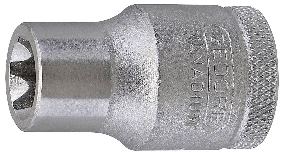 Torx-hylsa. Med 1/2" fyrkantsfäste. Gedore TX 19
